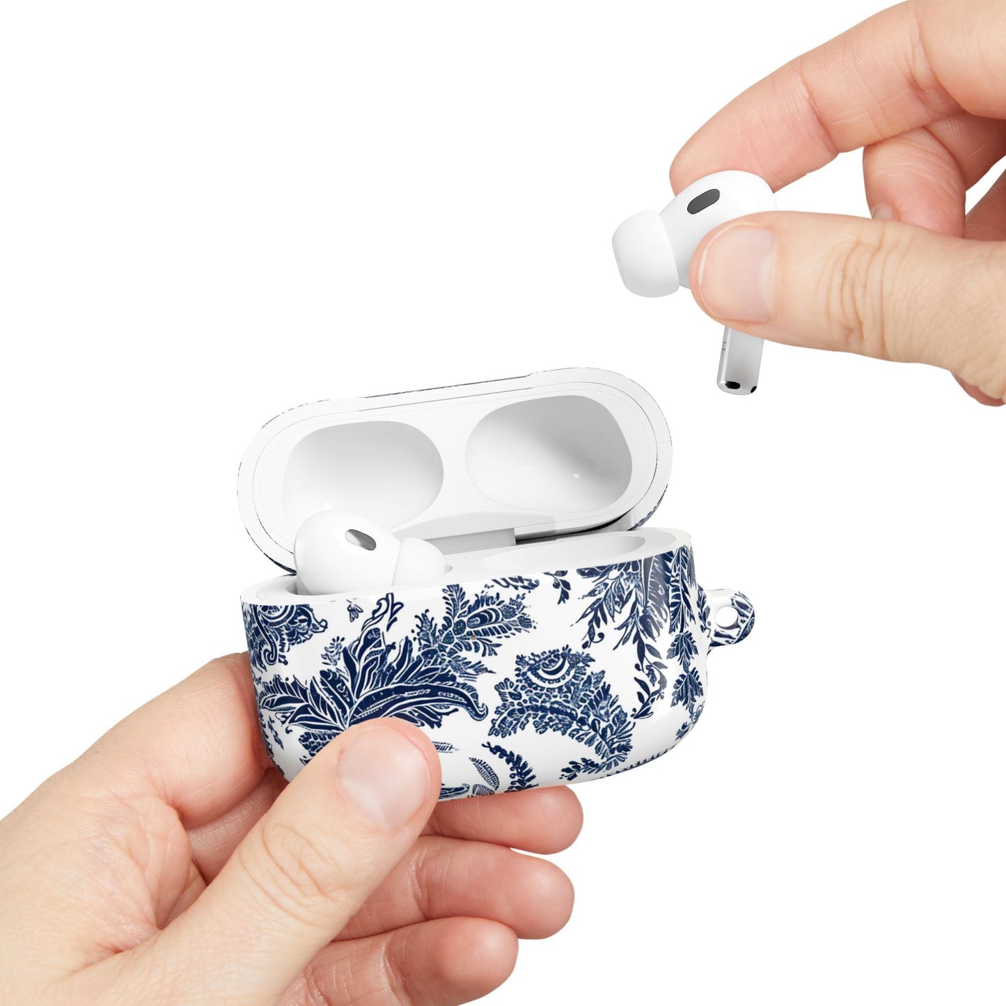 AirPod Case — Blue Floral Paisley Protective Cover - DIGITAL X