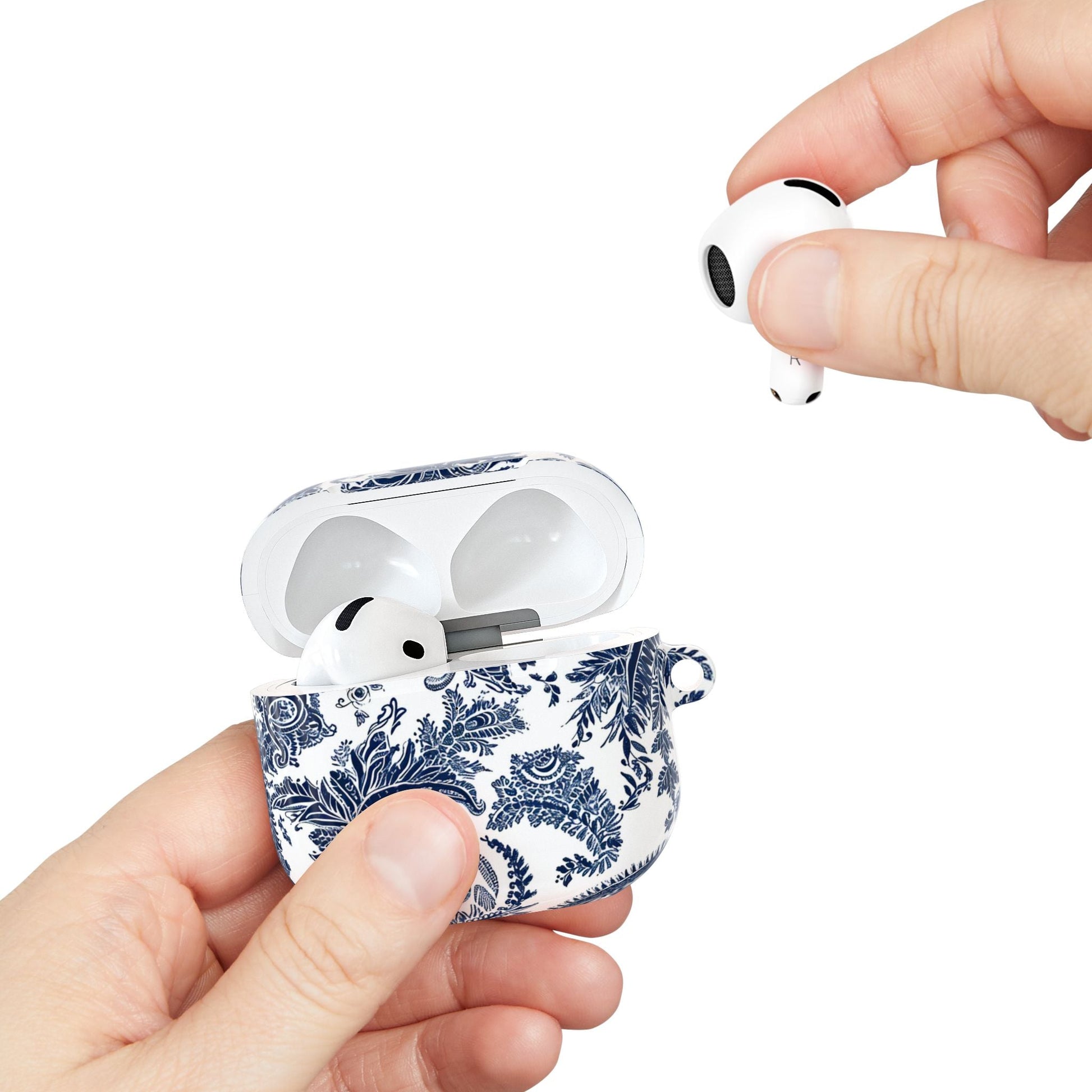 AirPod Case — Blue Floral Paisley Protective Cover - DIGITAL X