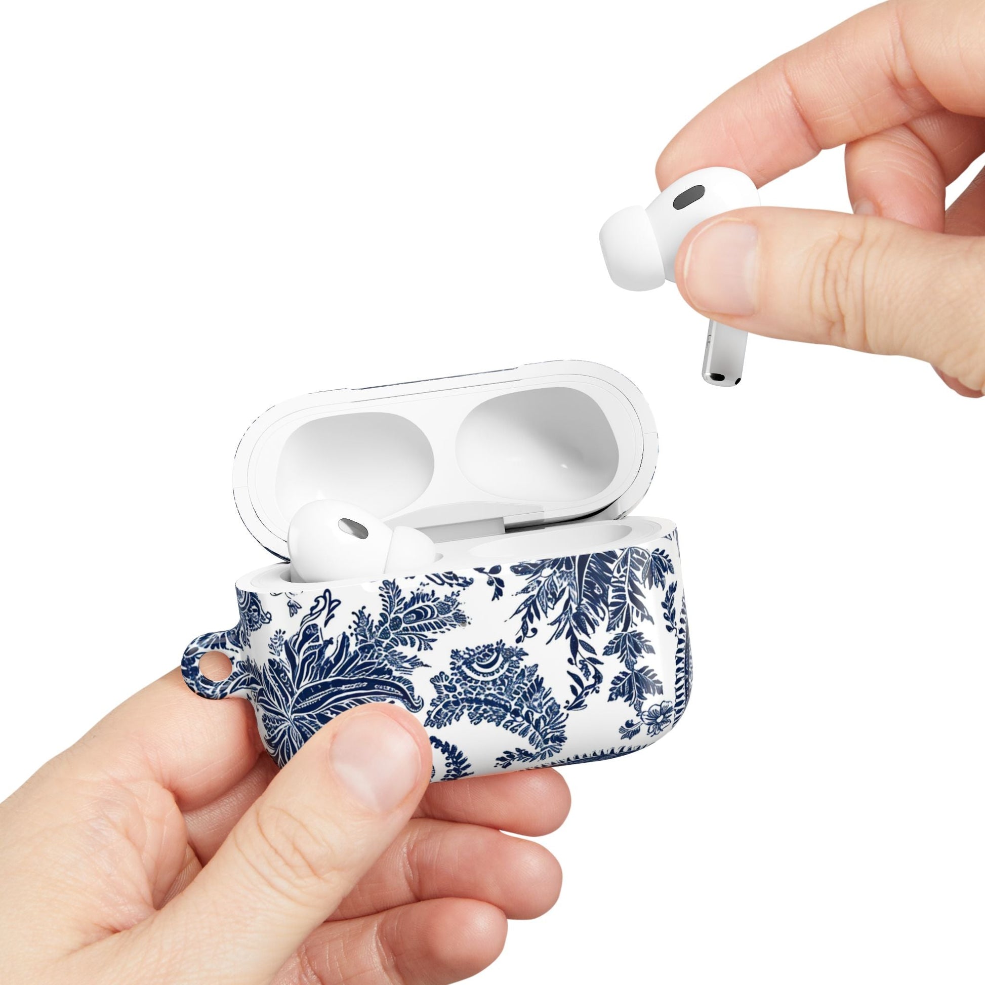AirPod Case — Blue Floral Paisley Protective Cover - DIGITAL X