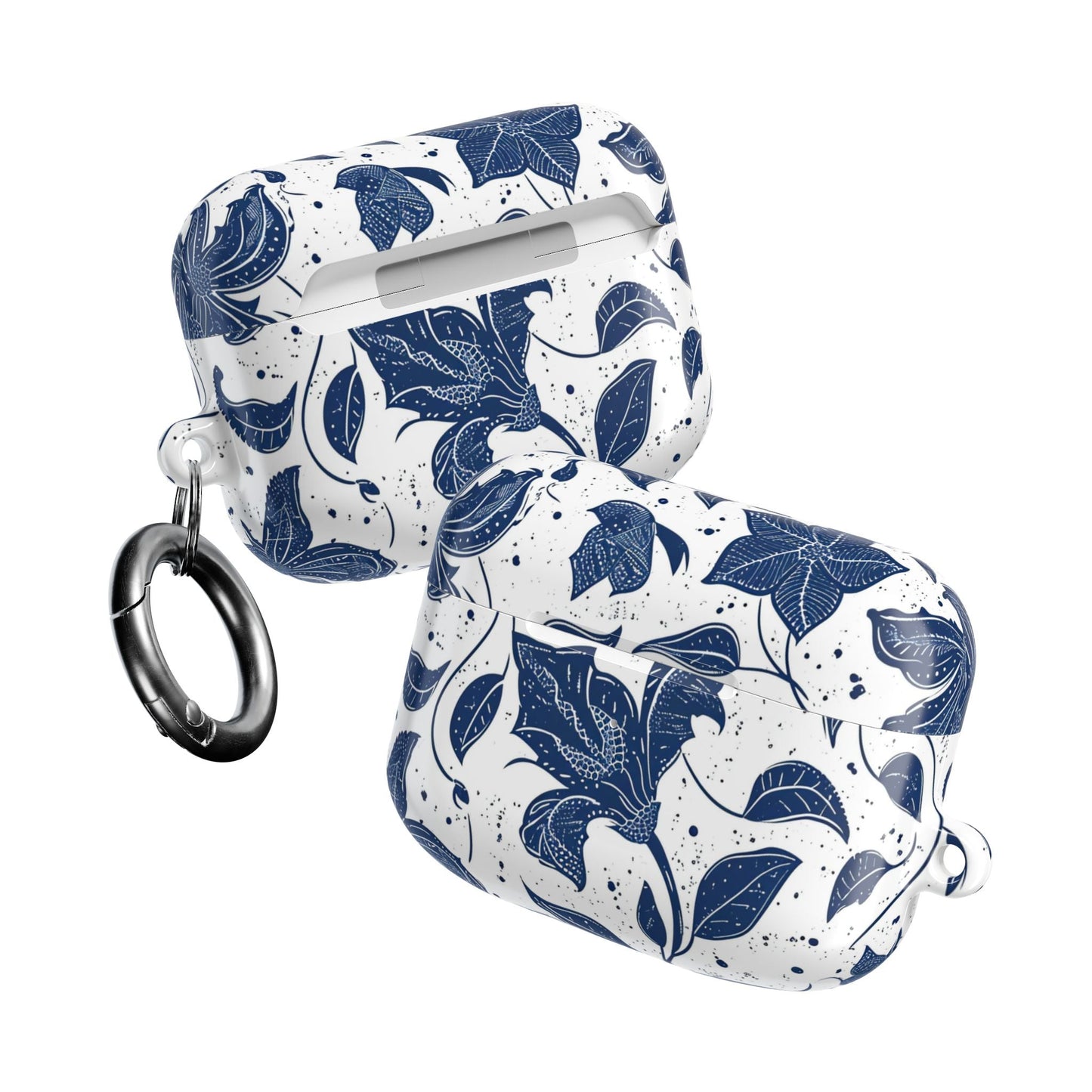 AirPod Case - Blue Floral Vine Protective Silicone Cover - DIGITAL X