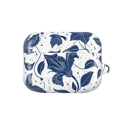 AirPod Case - Blue Floral Vine Protective Silicone Cover - DIGITAL X