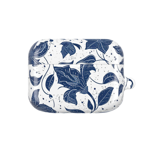 AirPod Case - Blue Floral Vine Protective Silicone Cover - DIGITAL X