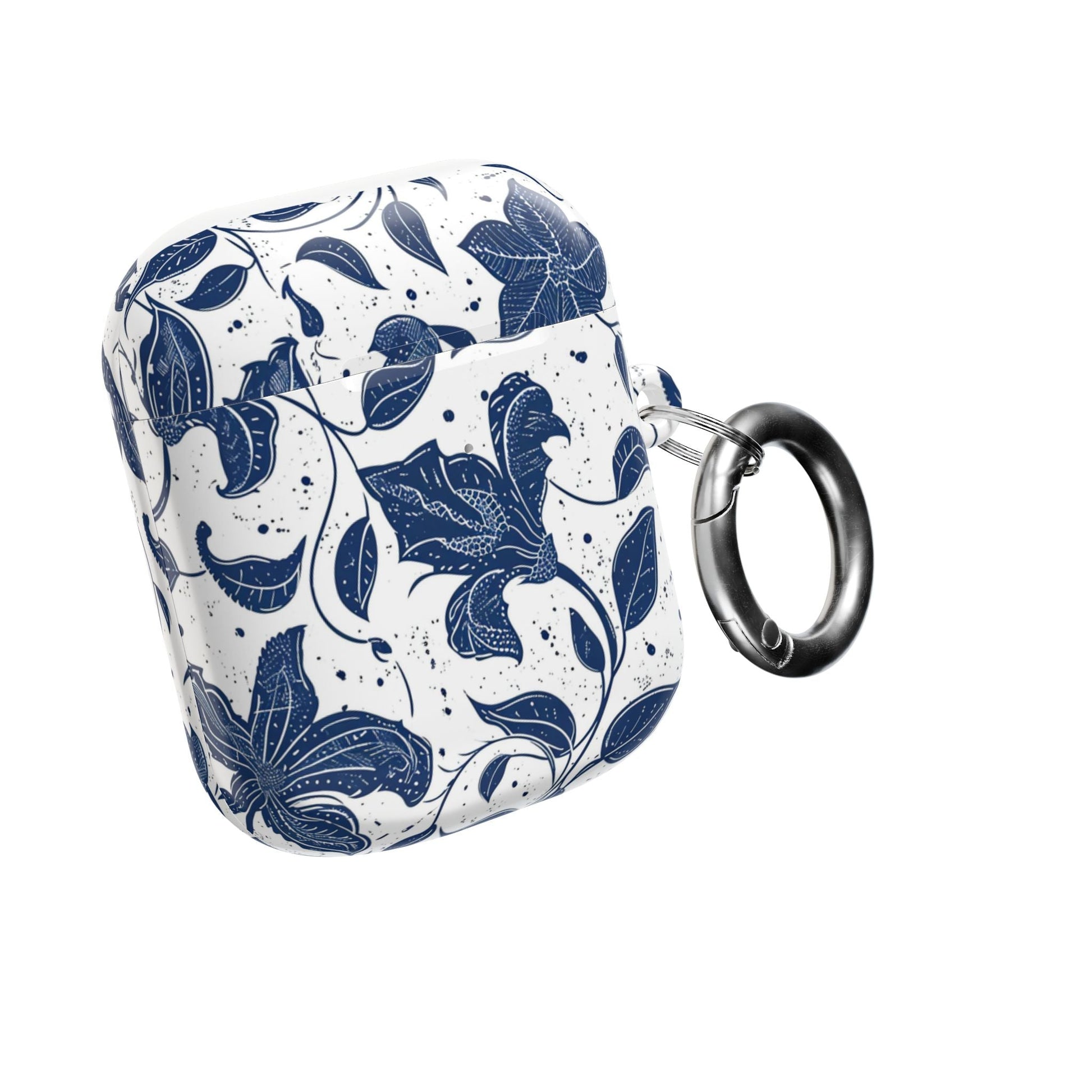 AirPod Case - Blue Floral Vine Protective Silicone Cover - DIGITAL X