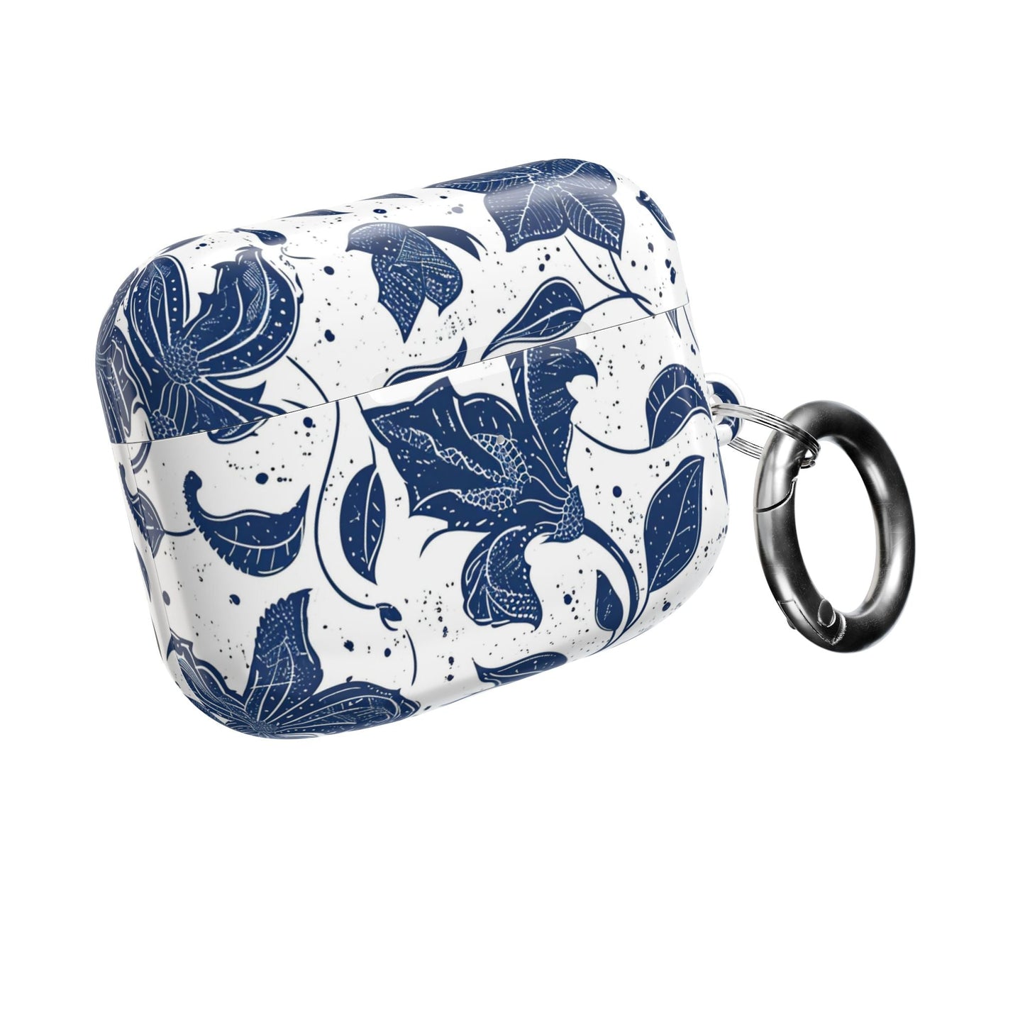 AirPod Case - Blue Floral Vine Protective Silicone Cover - DIGITAL X