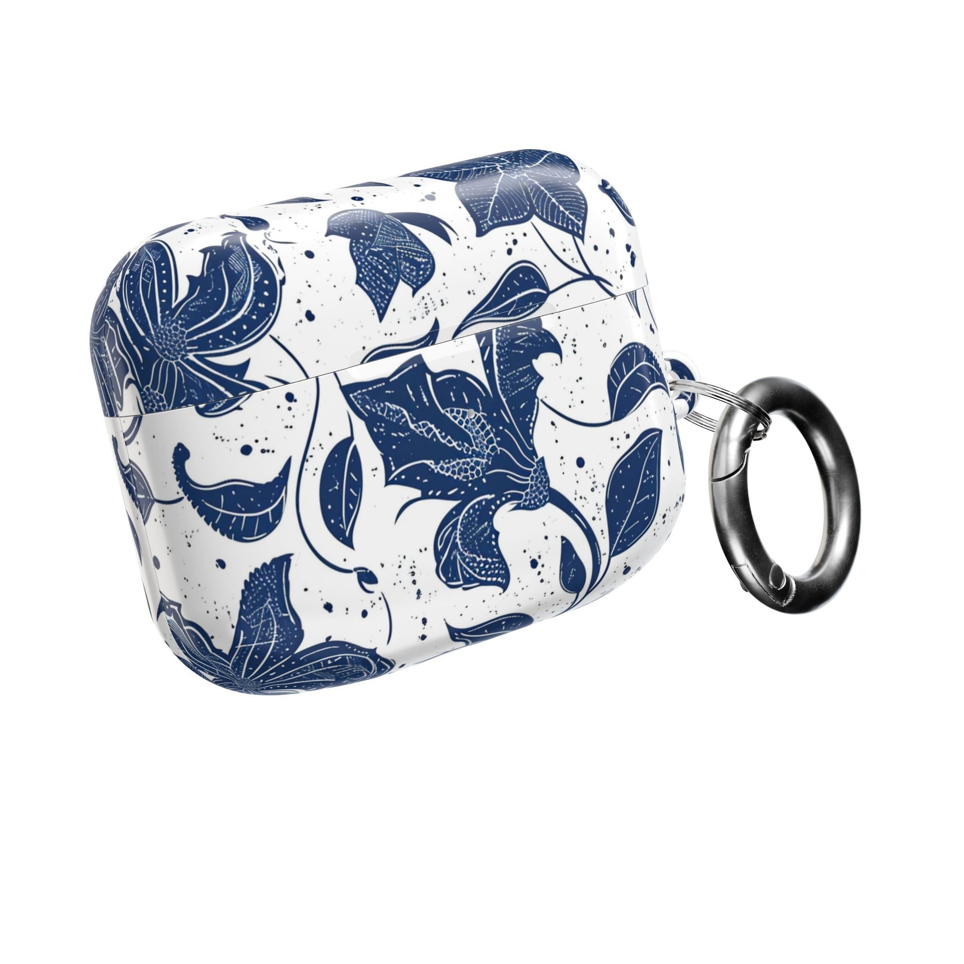 AirPod Case - Blue Floral Vine Protective Silicone Cover - DIGITAL X