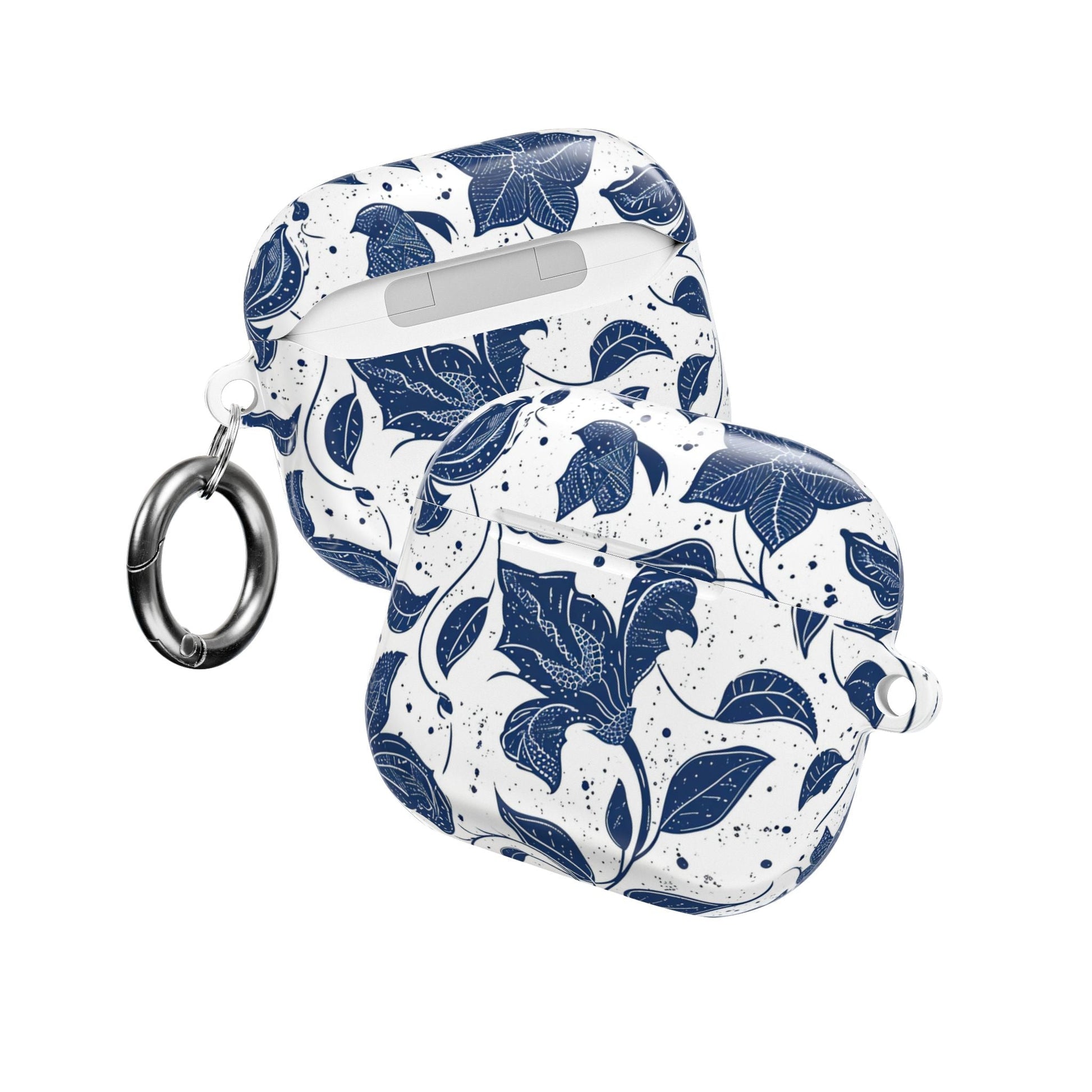 AirPod Case - Blue Floral Vine Protective Silicone Cover - DIGITAL X