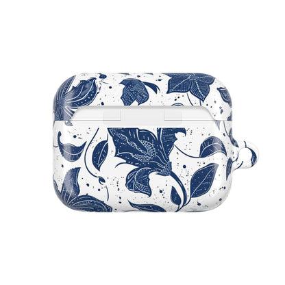 AirPod Case - Blue Floral Vine Protective Silicone Cover - DIGITAL X