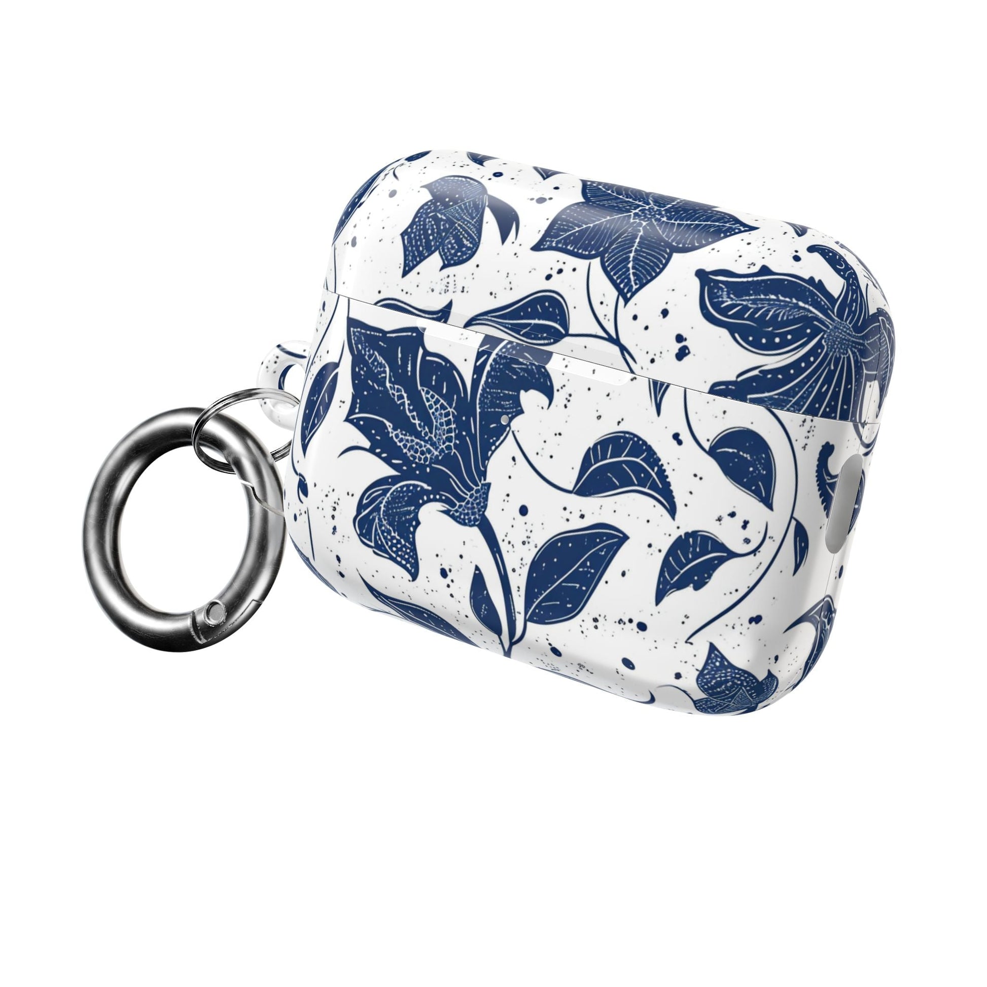 AirPod Case - Blue Floral Vine Protective Silicone Cover - DIGITAL X