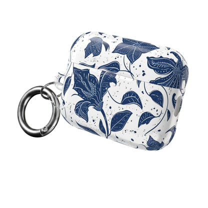 AirPod Case - Blue Floral Vine Protective Silicone Cover - DIGITAL X