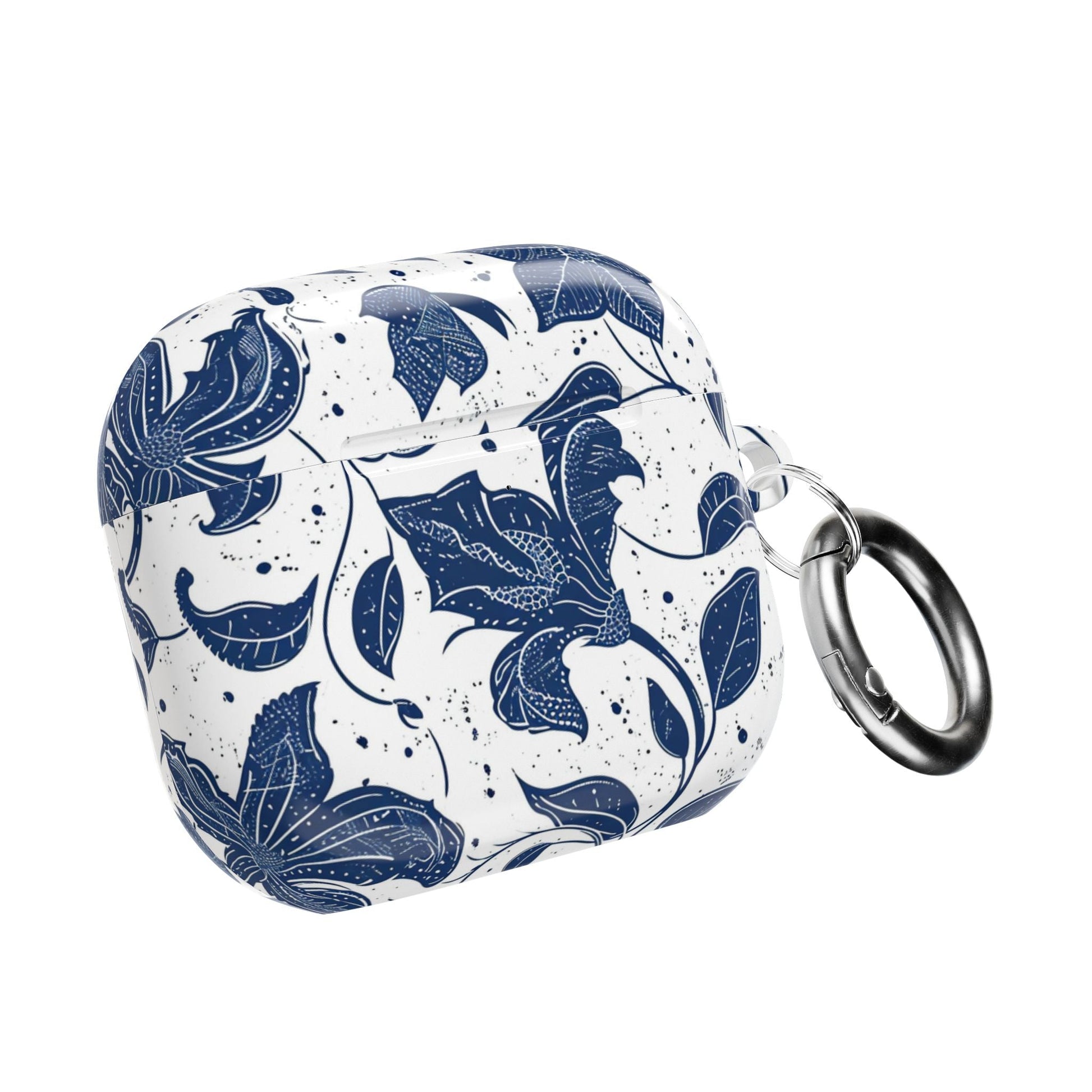 AirPod Case - Blue Floral Vine Protective Silicone Cover - DIGITAL X