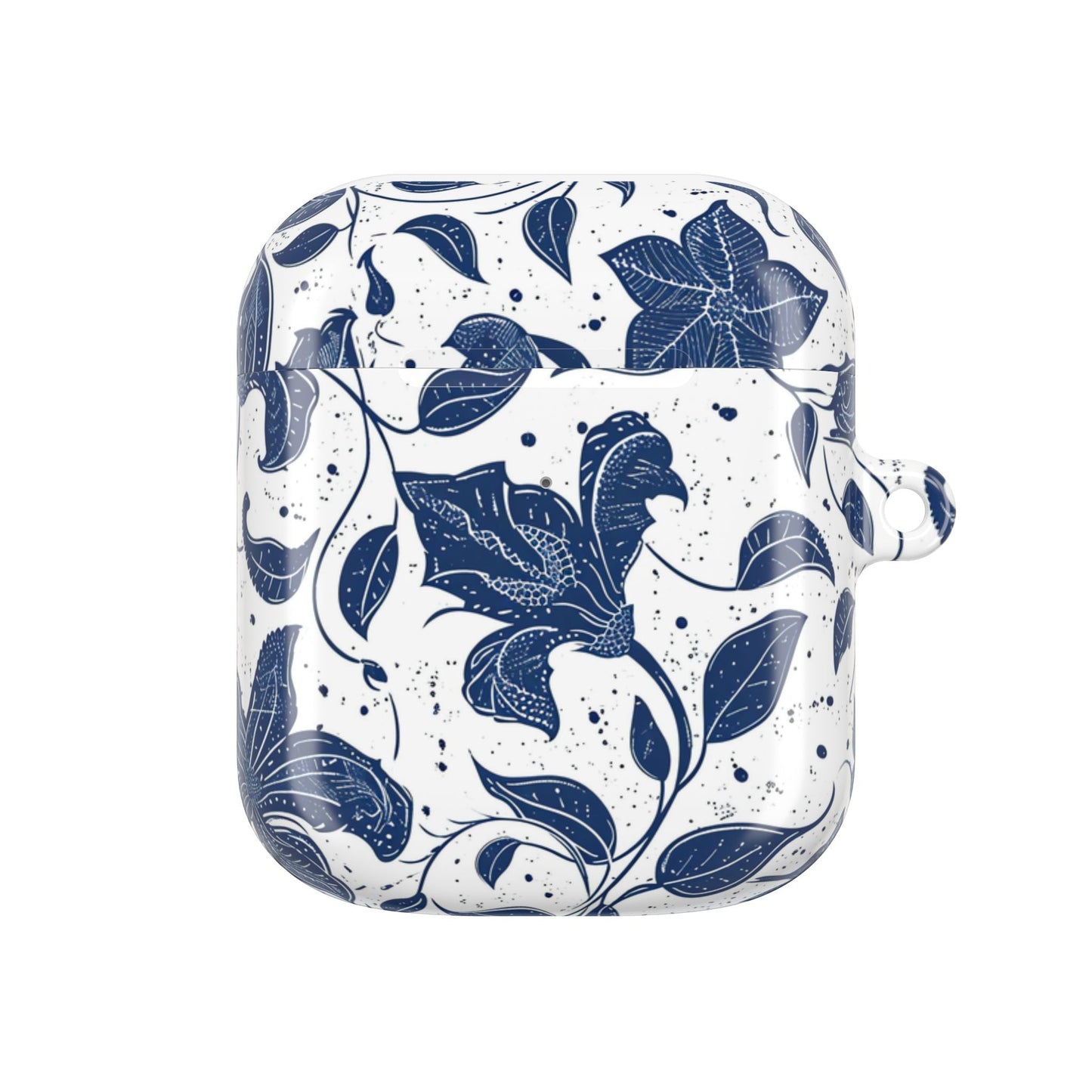 AirPod Case - Blue Floral Vine Protective Silicone Cover - DIGITAL X