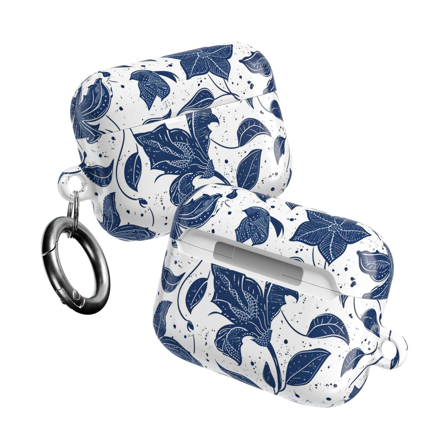 AirPod Case - Blue Floral Vine Protective Silicone Cover - DIGITAL X