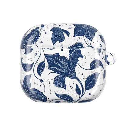 AirPod Case - Blue Floral Vine Protective Silicone Cover - DIGITAL X