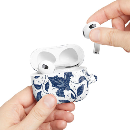 AirPod Case - Blue Floral Vine Protective Silicone Cover - DIGITAL X