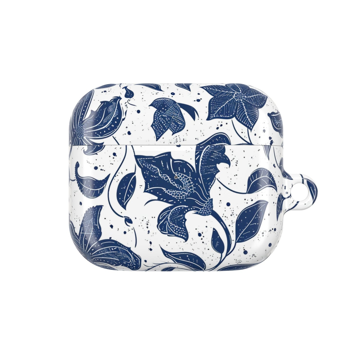 AirPod Case - Blue Floral Vine Protective Silicone Cover - DIGITAL X