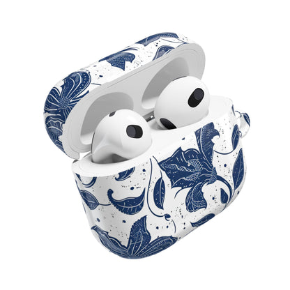 AirPod Case - Blue Floral Vine Protective Silicone Cover - DIGITAL X