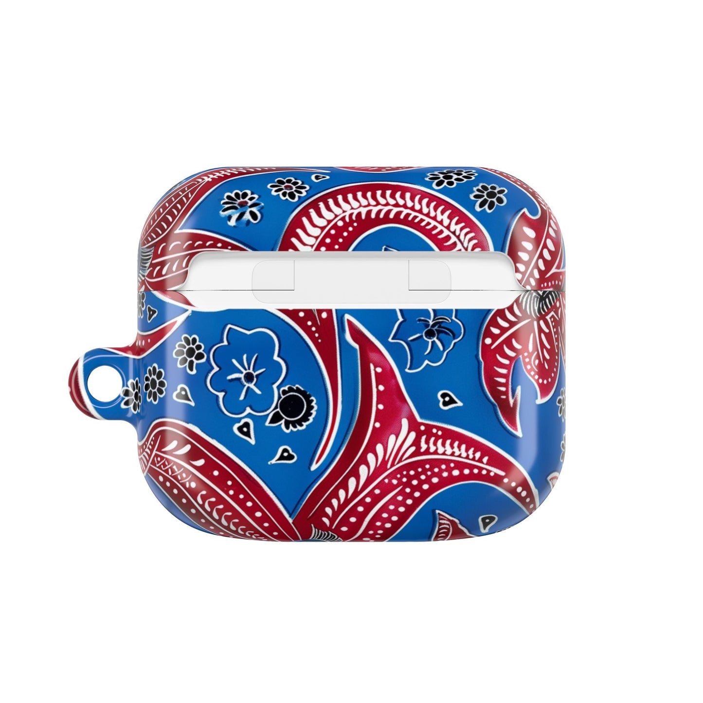 AirPod Case - Blue Red Paisley Protective Silicone Cover - DIGITAL X