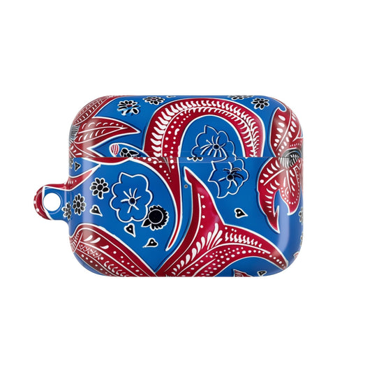 AirPod Case - Blue Red Paisley Protective Silicone Cover - DIGITAL X