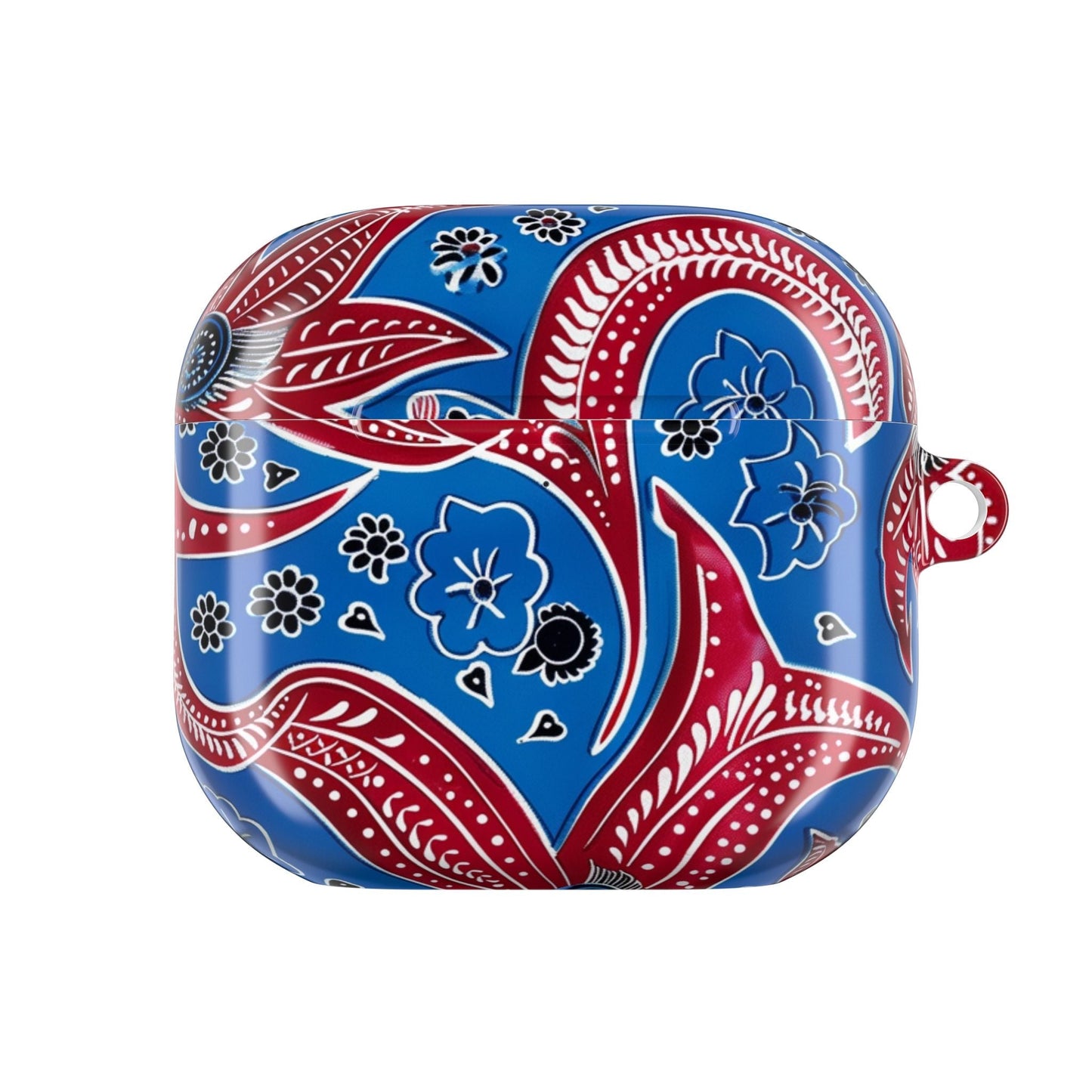 AirPod Case - Blue Red Paisley Protective Silicone Cover - DIGITAL X