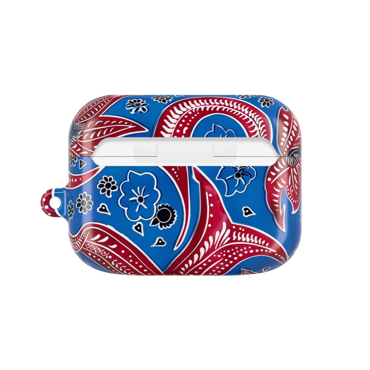 AirPod Case - Blue Red Paisley Protective Silicone Cover - DIGITAL X