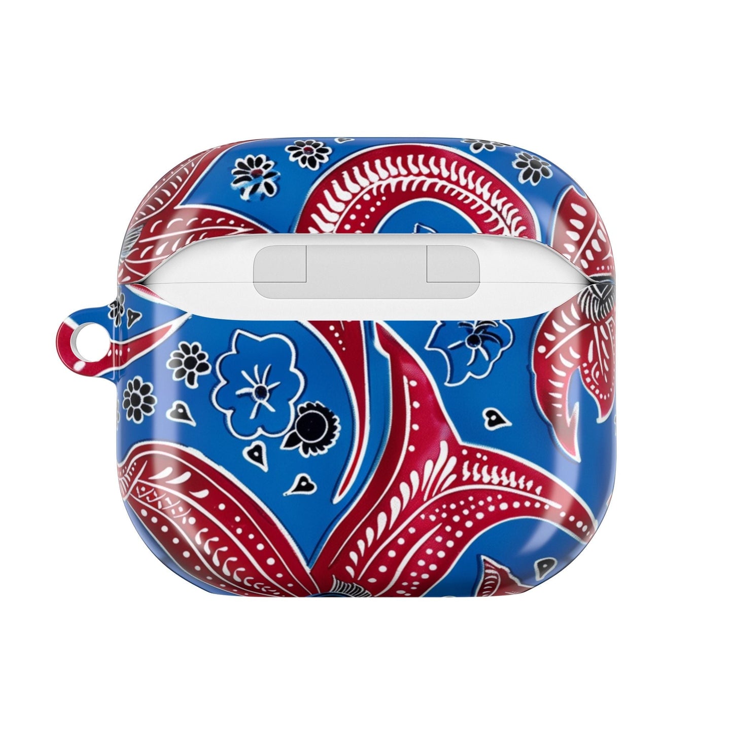 AirPod Case - Blue Red Paisley Protective Silicone Cover - DIGITAL X