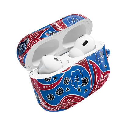 AirPod Case - Blue Red Paisley Protective Silicone Cover - DIGITAL X