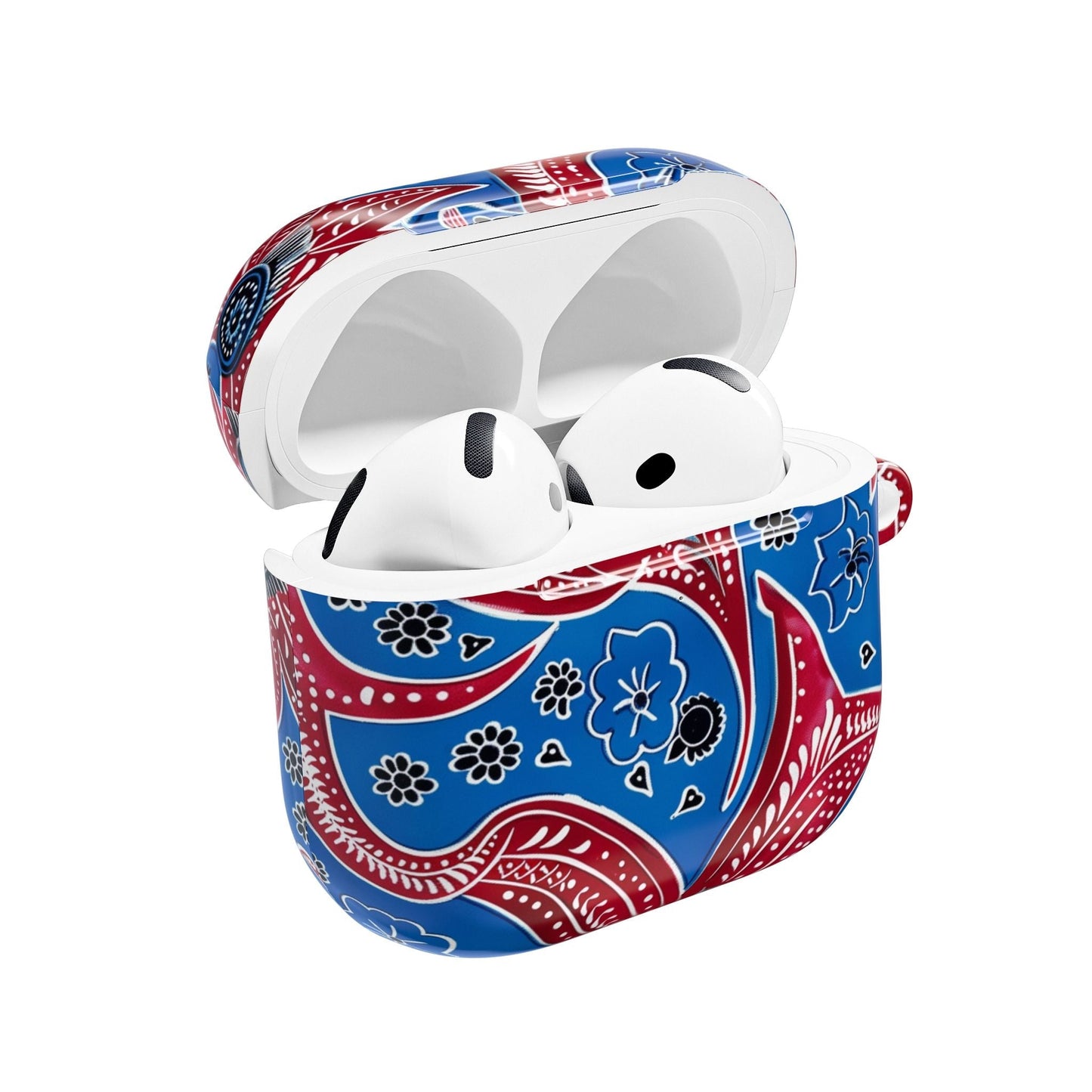 AirPod Case - Blue Red Paisley Protective Silicone Cover - DIGITAL X