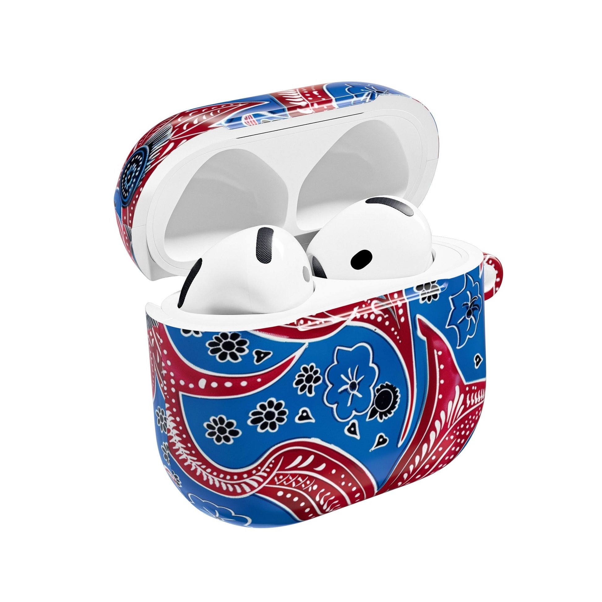 AirPod Case - Blue Red Paisley Protective Silicone Cover - DIGITAL X