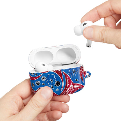 AirPod Case - Blue Red Paisley Protective Silicone Cover - DIGITAL X