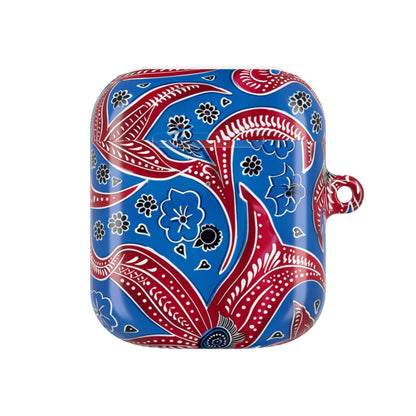 AirPod Case - Blue Red Paisley Protective Silicone Cover - DIGITAL X