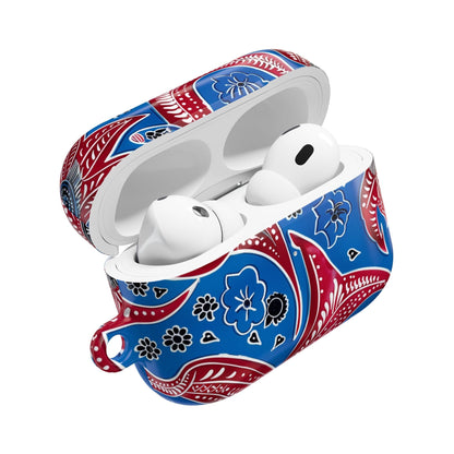 AirPod Case - Blue Red Paisley Protective Silicone Cover - DIGITAL X