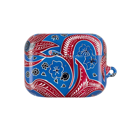 AirPod Case - Blue Red Paisley Protective Silicone Cover - DIGITAL X