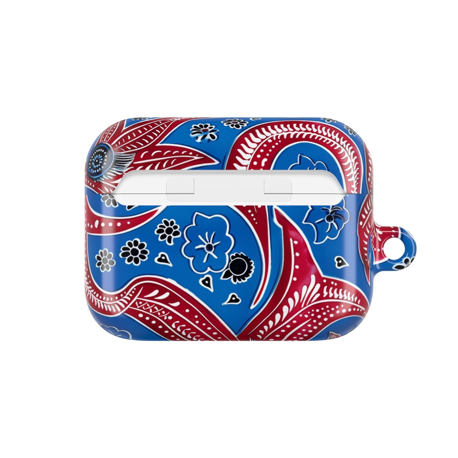 AirPod Case - Blue Red Paisley Protective Silicone Cover - DIGITAL X
