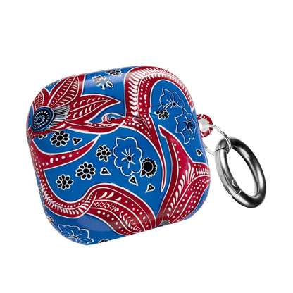 AirPod Case - Blue Red Paisley Protective Silicone Cover - DIGITAL X