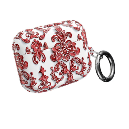 AirPod Case — Red Damask Pattern Protective Cover - DIGITAL X