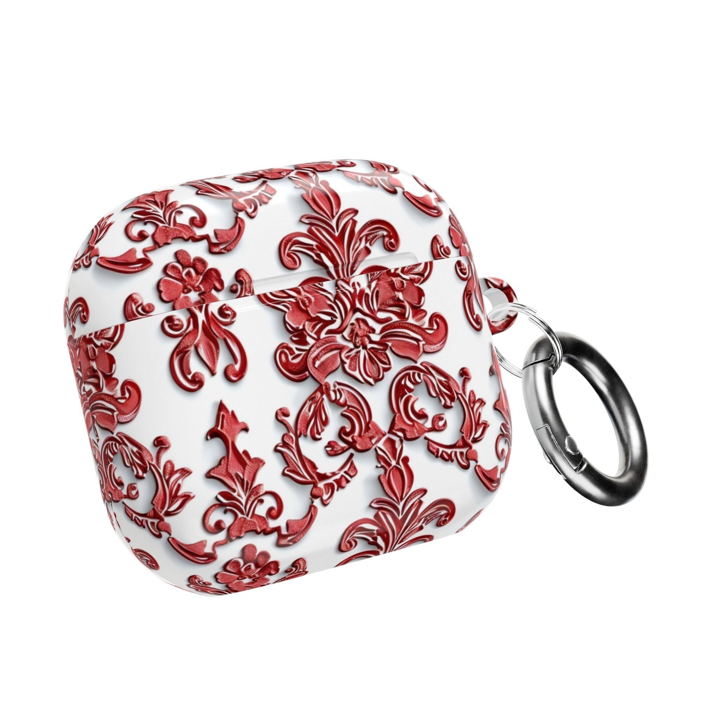 AirPod Case — Red Damask Pattern Protective Cover - DIGITAL X