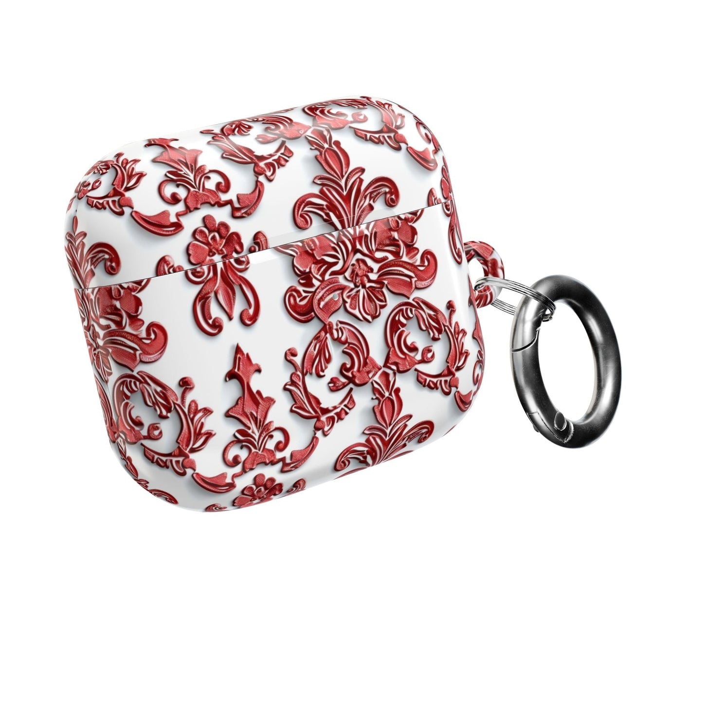 AirPod Case — Red Damask Pattern Protective Cover - DIGITAL X