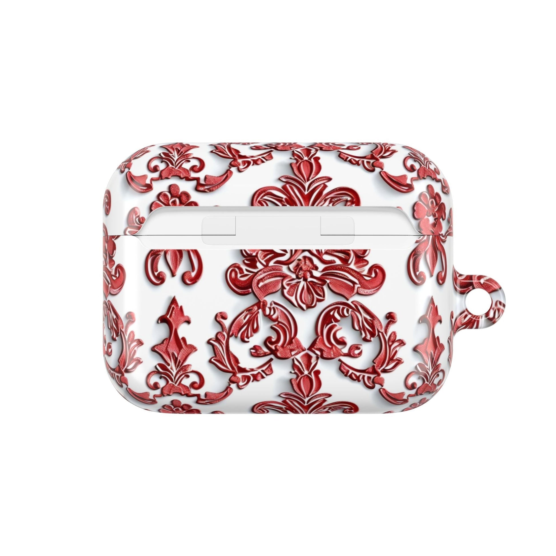AirPod Case — Red Damask Pattern Protective Cover - DIGITAL X