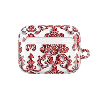 AirPod Case — Red Damask Pattern Protective Cover - DIGITAL X