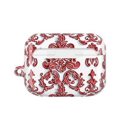 AirPod Case — Red Damask Pattern Protective Cover - DIGITAL X