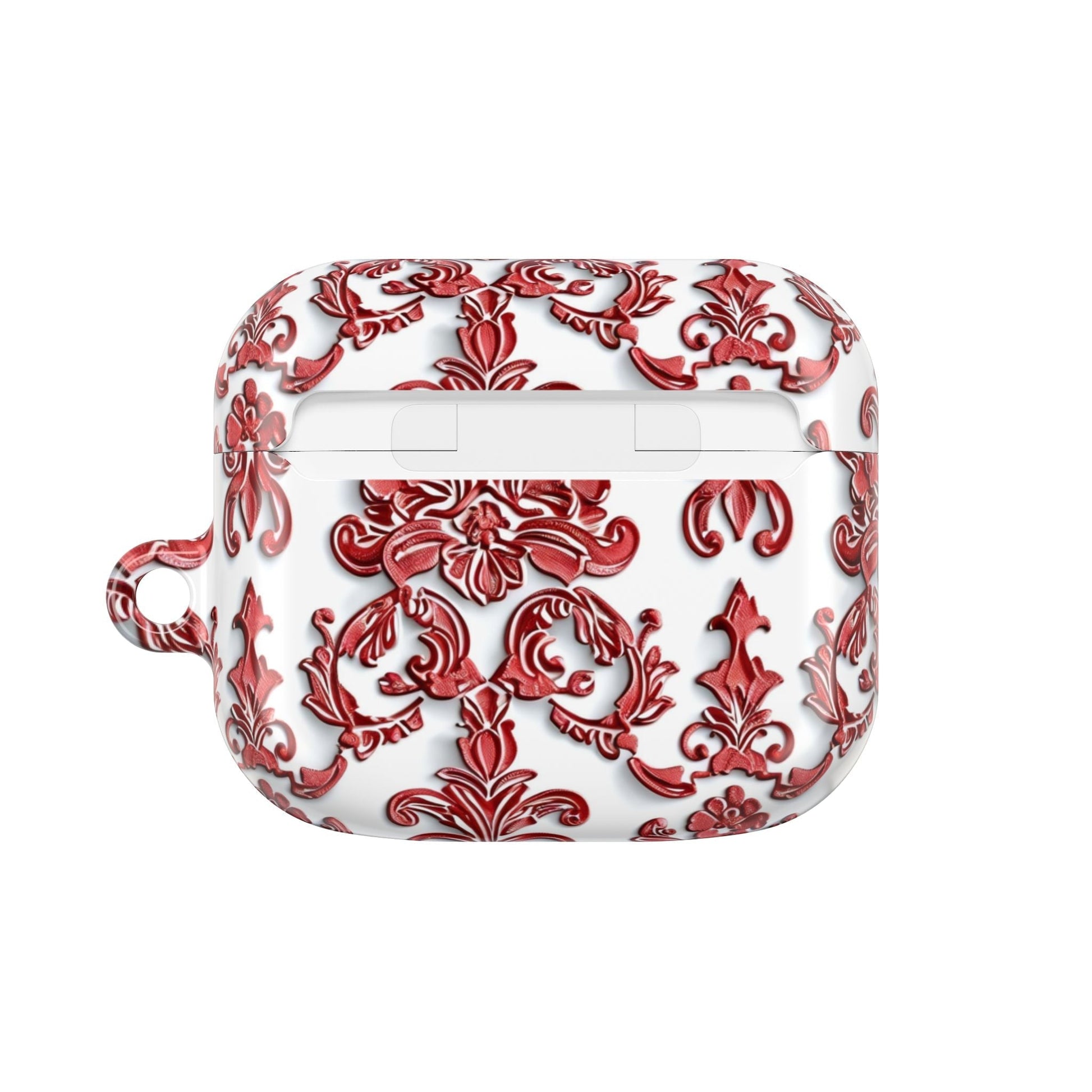 AirPod Case — Red Damask Pattern Protective Cover - DIGITAL X