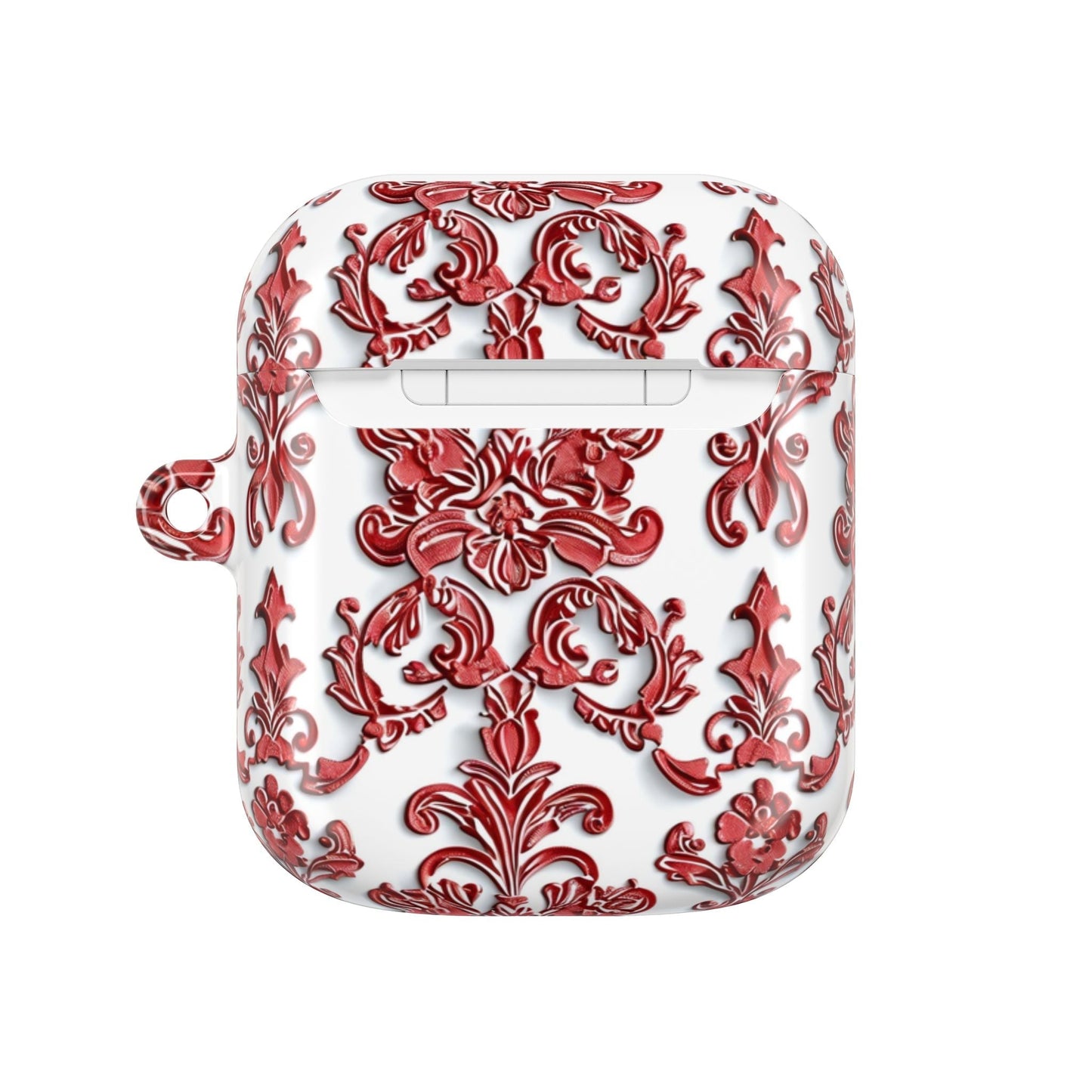 AirPod Case — Red Damask Pattern Protective Cover - DIGITAL X