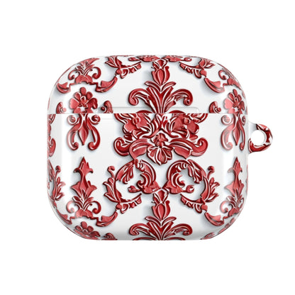 AirPod Case — Red Damask Pattern Protective Cover - DIGITAL X