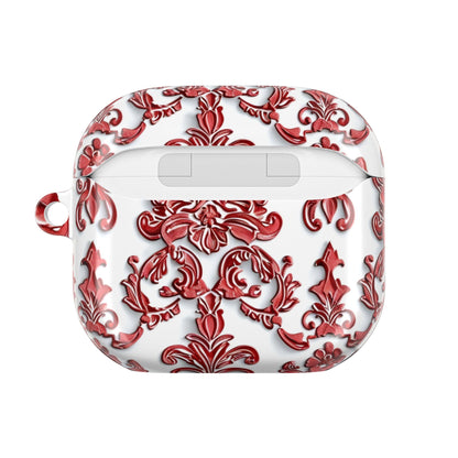 AirPod Case — Red Damask Pattern Protective Cover - DIGITAL X