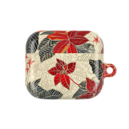 AirPod Case - Red Poinsettia Floral Protective Cover - DIGITAL X