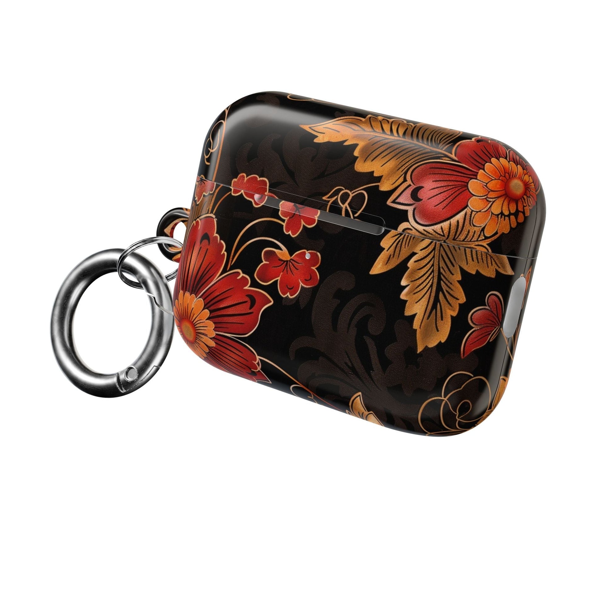 AirPod Case — Vintage Floral Red & Gold Protective Cover - DIGITAL X