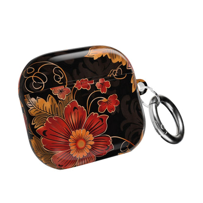 AirPod Case — Vintage Floral Red & Gold Protective Cover - DIGITAL X