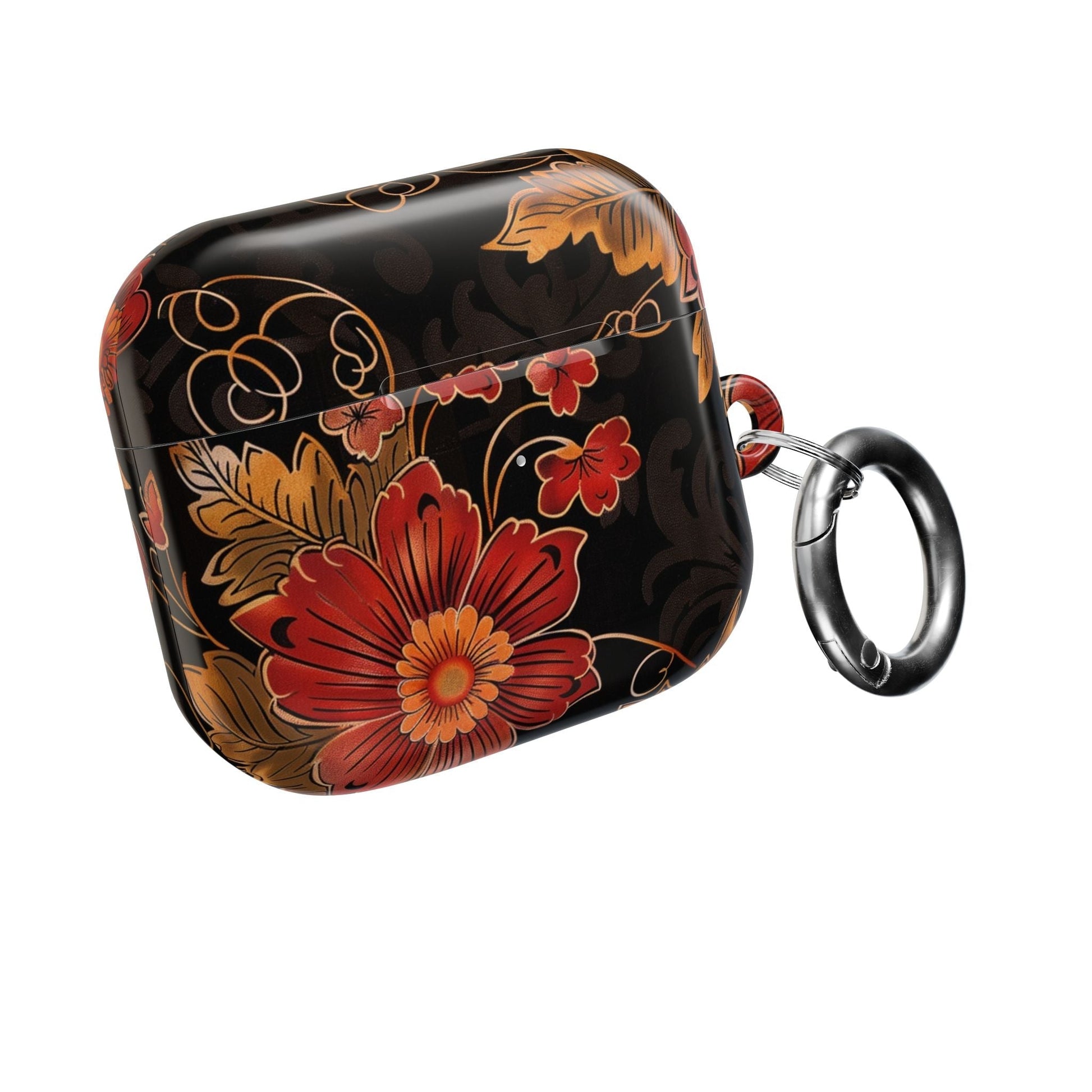 AirPod Case — Vintage Floral Red & Gold Protective Cover - DIGITAL X