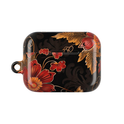 AirPod Case — Vintage Floral Red & Gold Protective Cover - DIGITAL X