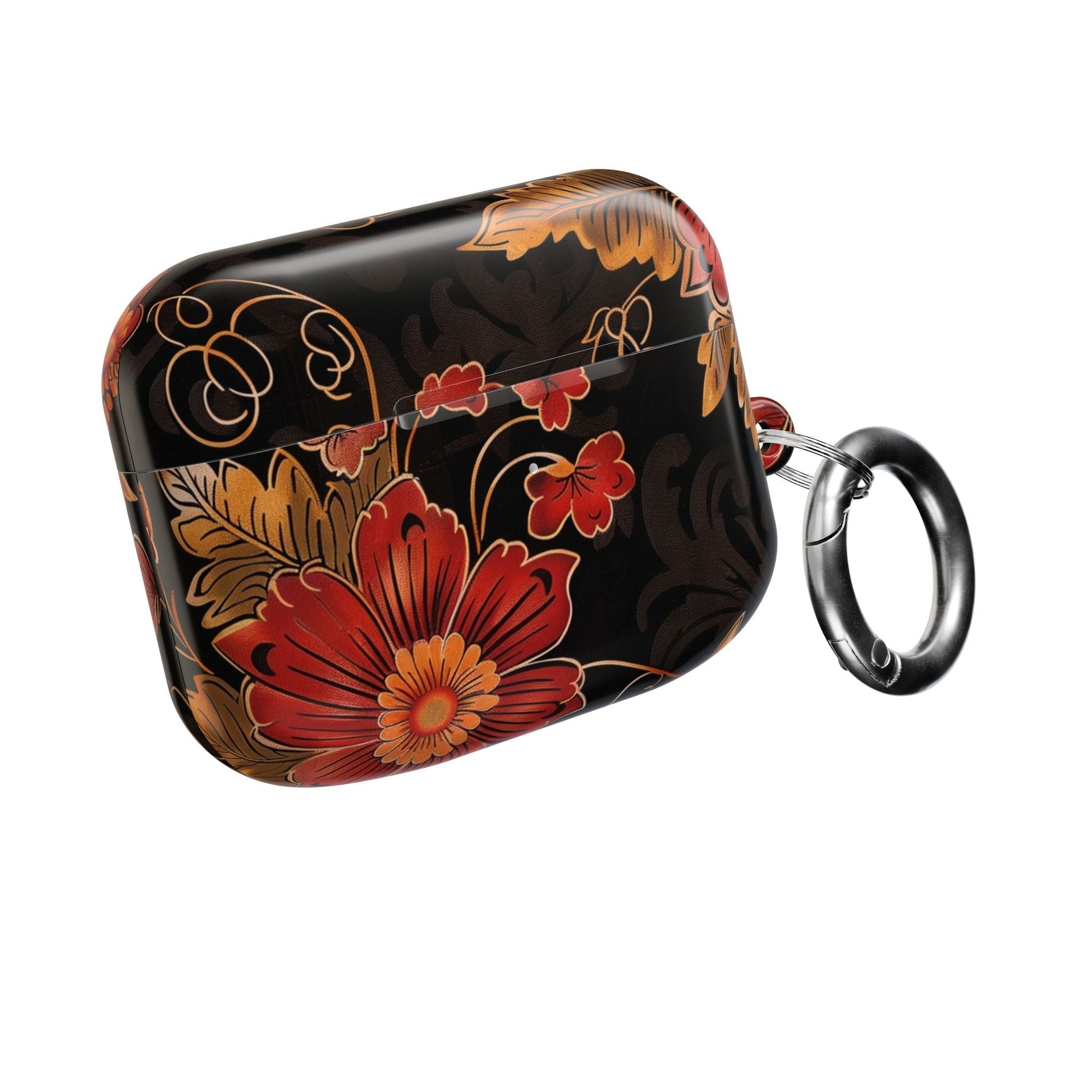 AirPod Case — Vintage Floral Red & Gold Protective Cover - DIGITAL X